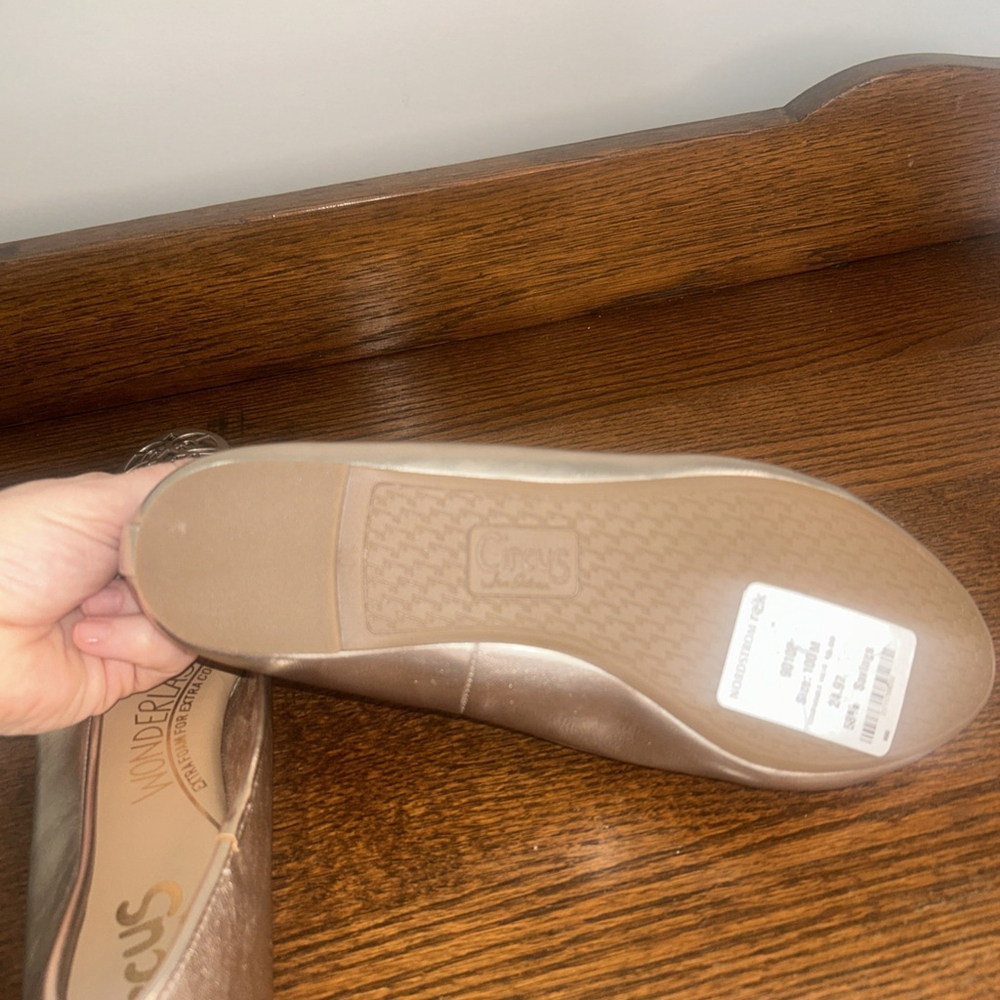 Circus Brand Women's Ballet Flats Silver Metallic Finish Size 10M New With Tag - Picture 5 of 5